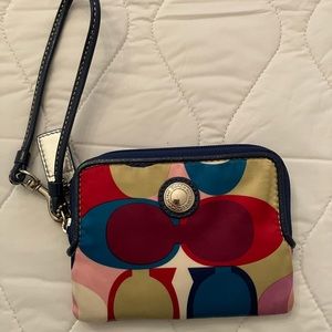 Multicoloured Coach wristlet